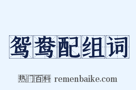 鸳鸯配组词是什么意思的图片